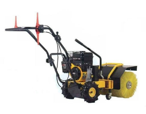 6.5HP स्नो पावर ब्रश स्वीपर रिकॉइल स्टार्टर हाई फ्लेक्सिबिलिटी के पीछे चलता है