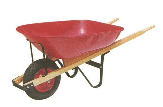 स्टील फ्रेम के साथ 540mm गार्डन कार्ट टूल्स 150kg 6 Cu Ft Wheelbarrow