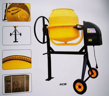 DIY इलेक्ट्रिक कंक्रीट मिक्सर मशीन 140L पोर्टेबल कंक्रीट मिक्सर